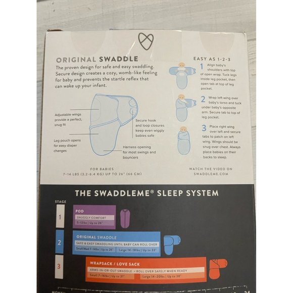 Swaddle me baby swaddles‎ 2 pack 0-3 months - Picture 4 of 4